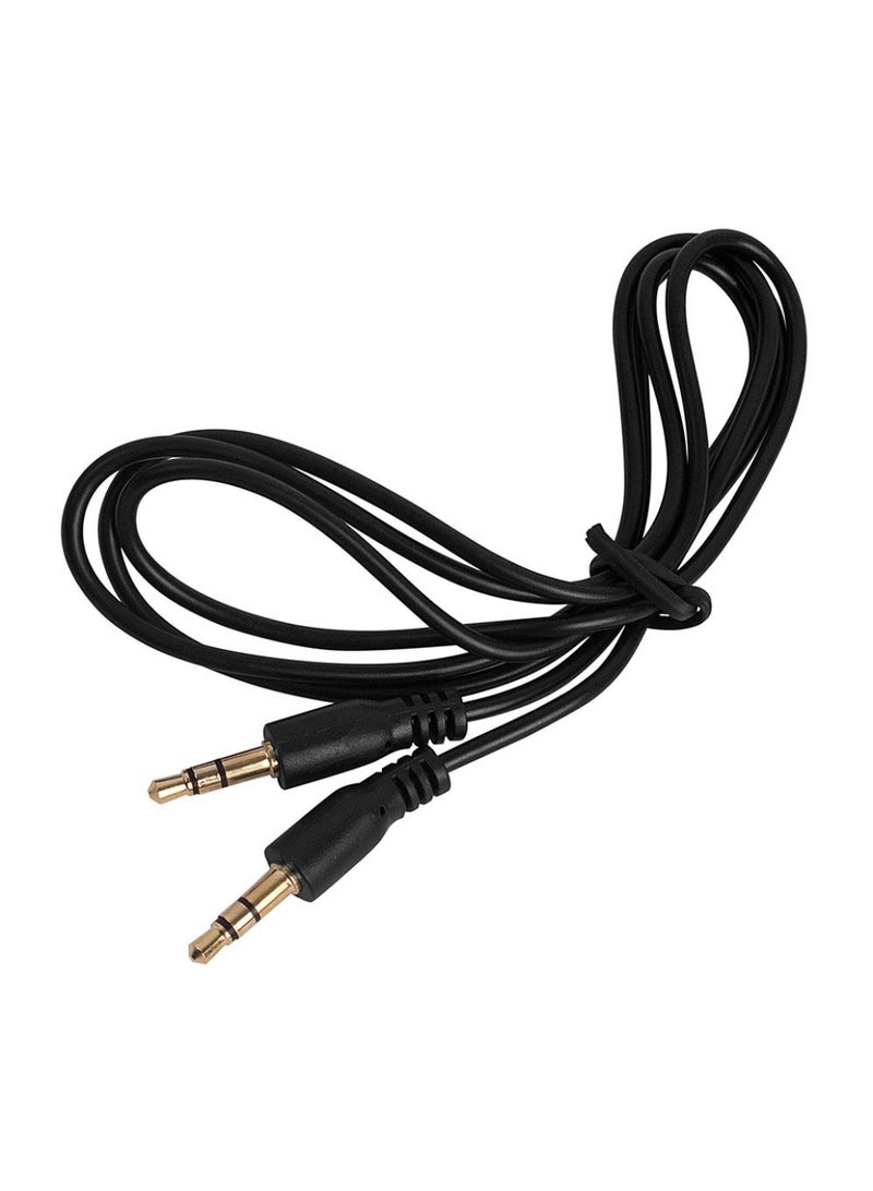 2B Cable AUX to AUX - Gold Plated Connector CV065 - 1m - Black - Image 2
